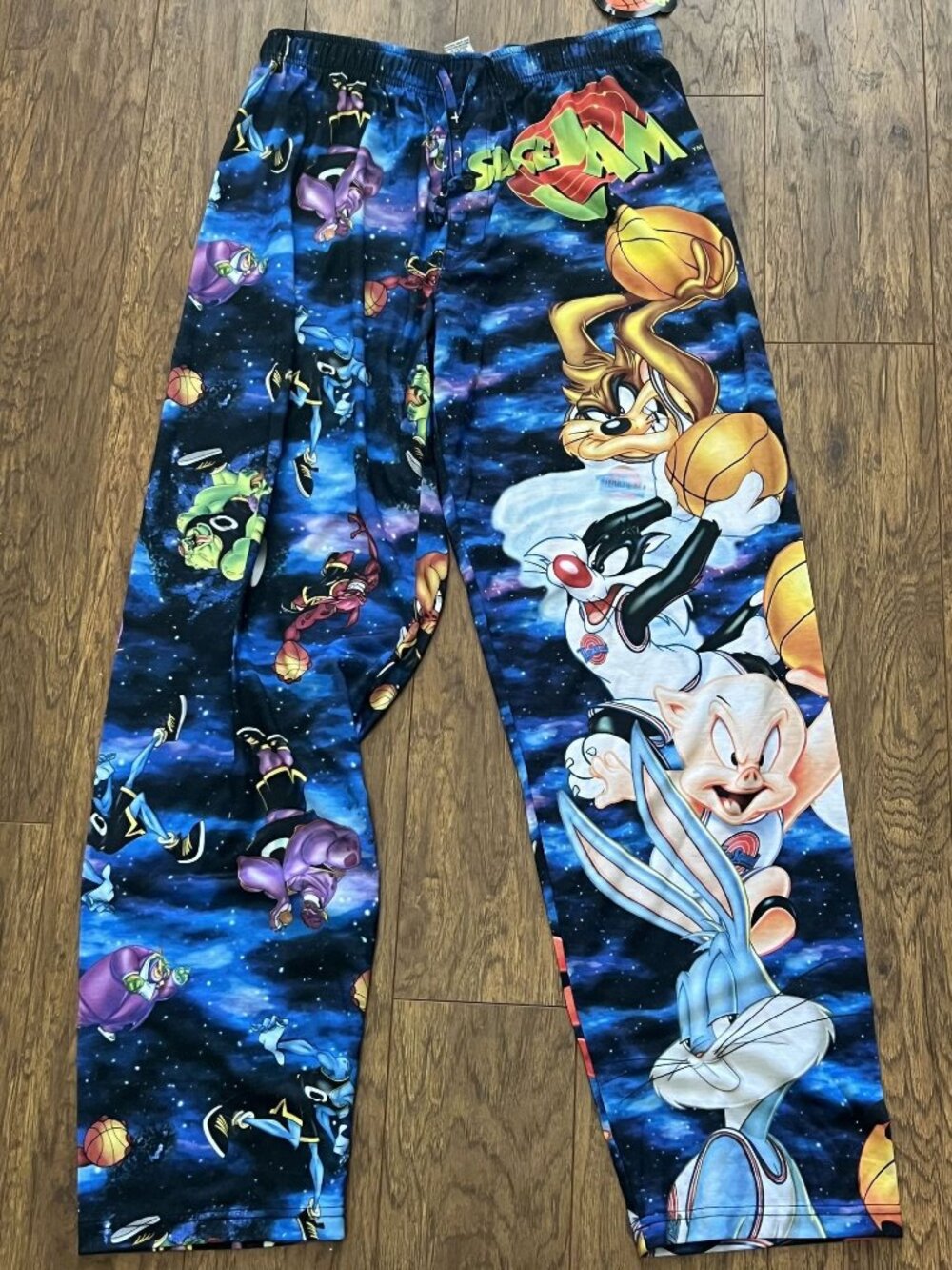 Space Jam Looney Tunes Men's Size Med (M) Pajama Pants Galaxy Design Bugs Bunny